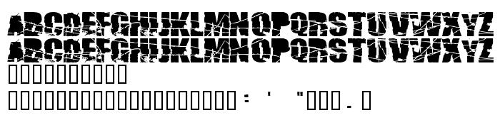 Previzualizare font Broken74