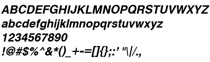 Previzualizare font Cyrvetica Bold Oblique