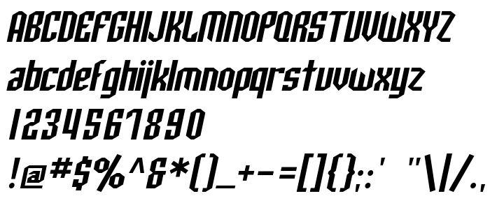 Previzualizare font SF Archery Black Oblique