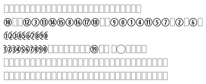 Previzualizare font CombiNumerals Ltd