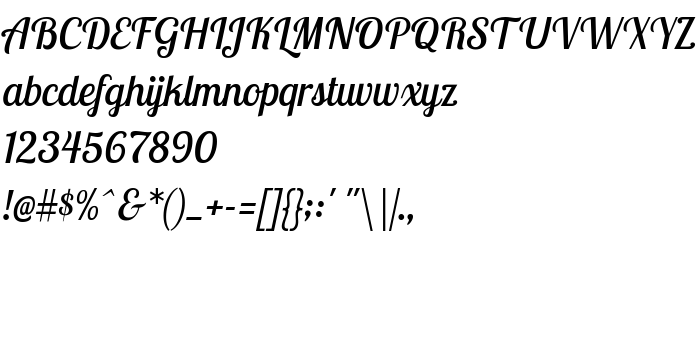 Previzualizare font Lobster Two Italic