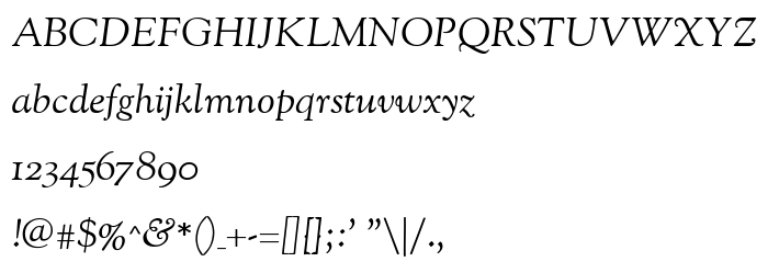 Previzualizare font Sorts Mill Goudy Italic