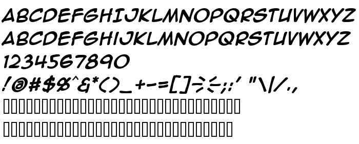 Previzualizare font Anime Ace 2.0 BB Bold