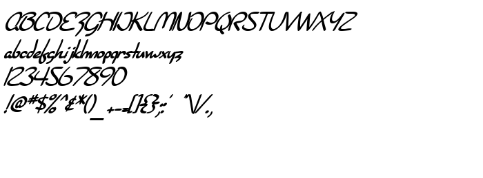 Previzualizare font SF Burlington Script Bold Italic
