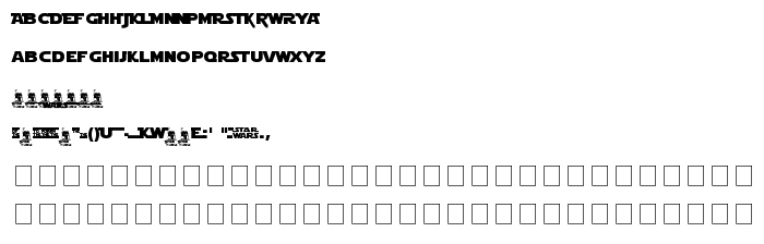 Previzualizare font Star Jedi Logo DoubleLine2