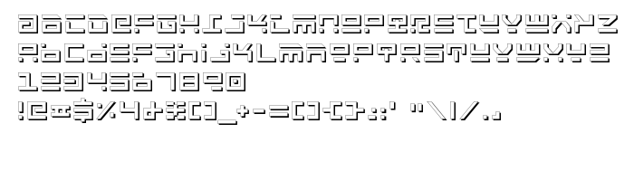 Previzualizare font Rocket Type Shadow