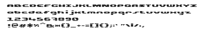 Previzualizare font UP Tiny lcd four 8 decoH