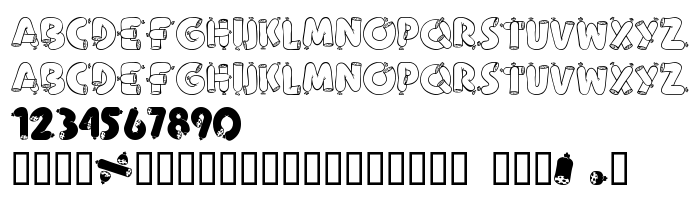 Previzualizare font Alpha Sausage