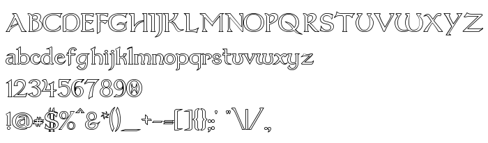Previzualizare font Dumbledor 1 Outline