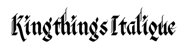 Font Kingthings Italique
