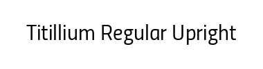 Font Titillium Regular Upright